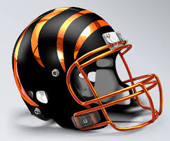 Orange with bengal stripes across top snack helmet dimensions: Cincinnati Bengals Concept Helmet 3 Cool Football Helmets Football Helmets New Nfl Helmets