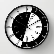 Black And White Wall Clock Clock With