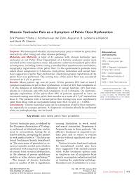 pdf chronic testicular pain as a