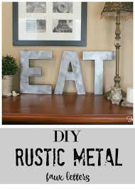 Diy Rustic Faux Metal Letters