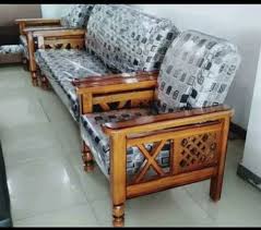 5 seater teak wood wooden sofa set