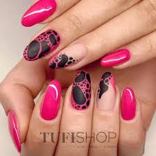 manicure 2023 pink and black kupić