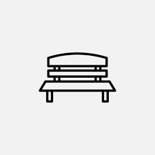 Bench Chair Seat Line Icon Vector