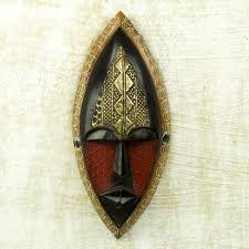 African Masks Hand Carved Wood Wall Mask