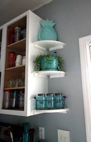 easy open shelving in the kitchen