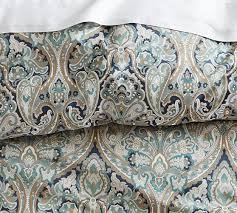 blue mackenna paisley percale patterned