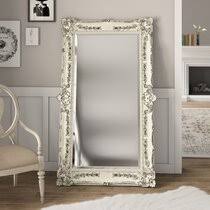 White wooden vanity multi mirror shabby vintage chic pretty ornate bedroom hall. Ornate White Mirror Wayfair
