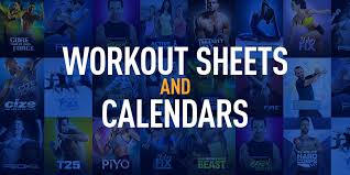workout calendars workout sheets and
