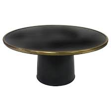 round coffee table black amp gold
