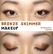 eotd bronze shimmer eye makeup the