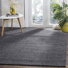 Amazon.com: SAFAVIEH Natura 系列小地毯- 5 英吋x 8 英吋(約10.8 x 20.8  公分),灰色和黑色,手工羊毛,非常適合客廳、臥室的高流量區域(NAT801D) : 居家與廚房