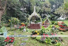 themed garden plots in oriental and