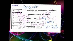 an exponential growth or decay function
