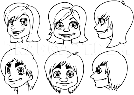 how to draw cartoon faces step by step