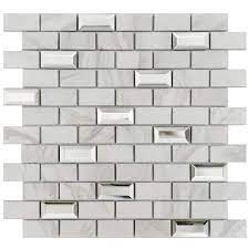 Marble Glass Mirror Mosaic Wall Tile