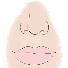 how to draw a nose and lips easy
