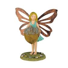 fairy gardening with metal wings