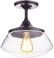 Shop 1 Light Vintage Black Metal Clear Glass Flush Mount Ceiling Lamp Light On Sale Overstock 11555384