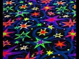 arcade carpet with black light which