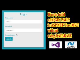 login page in asp net core mvc without