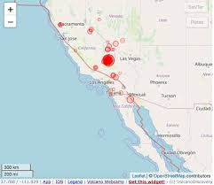Latest Earthquakes In California Interactive Map List