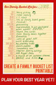create a family bucket list free