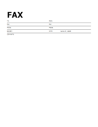 Fax Sheet Cover Letter Template