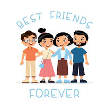best friends forever four asian young