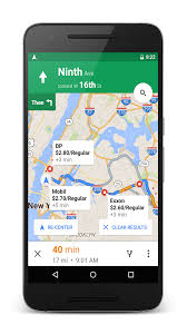 google map track near by gas station
