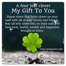 a four leaf clover my gift to you