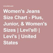Womens Jeans Size Chart Plus Junior Womens Sizes