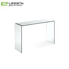 modern bending glass console table in