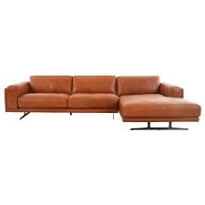 Symphony Leather Sofa W Right Chaise