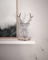 Geometric Deer Head Hanging Wall Art