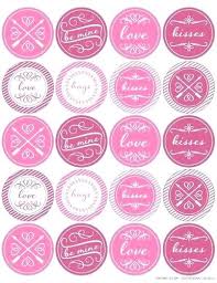 Round Sticker Labels Template Valentines Day Themed Label Templates
