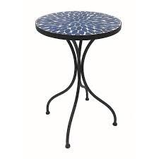 Black Round Marble End Table