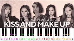 dua lipa blackpink piano letter notes