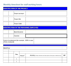 Excel Project Template Download Sample Monthly Timesheet Multiple