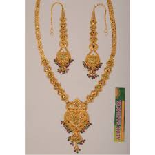916 gold culcutti design necklace set