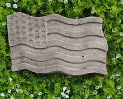Patriotic American Flag Solid Concrete