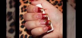 Get the best deal for gold acrylic nail art charms from the largest online selection at ebay.com. How To Create Red And Gold Acrylic Nails Nails Manicure Wonderhowto