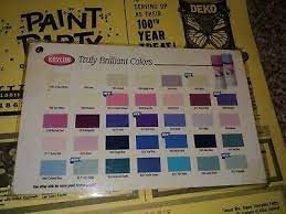 Vintage Krylon Spray Paint Color Chart