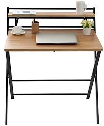 Picking the perfect desk involves analyzing your whole space like its interior. Amazon Com Small Folding Desk Computer Desk For Small Space Home Office Simple Laptop Writing Table No Assembly Required Khaki Kitchen Dining