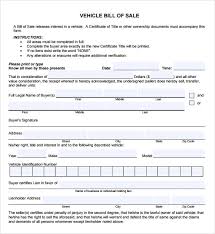 Vehicle Bill Of Sale Template Fillable Pdf Cycling Studio