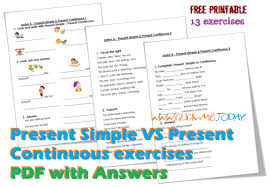 continuous exercises pdf with answers