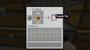 pumpkin pie recipe in minecraft