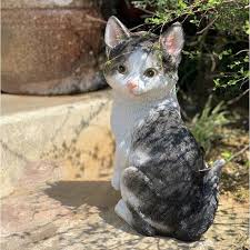 Garden Animal Statue Cute Resin Cat