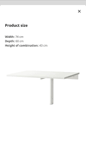 Ikea Norberg Wall Mounted Table