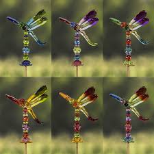 4 Five Tone Acrylic Dragonfly Garden