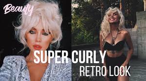 beauty super curly retro look you